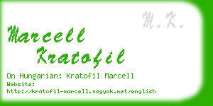 marcell kratofil business card